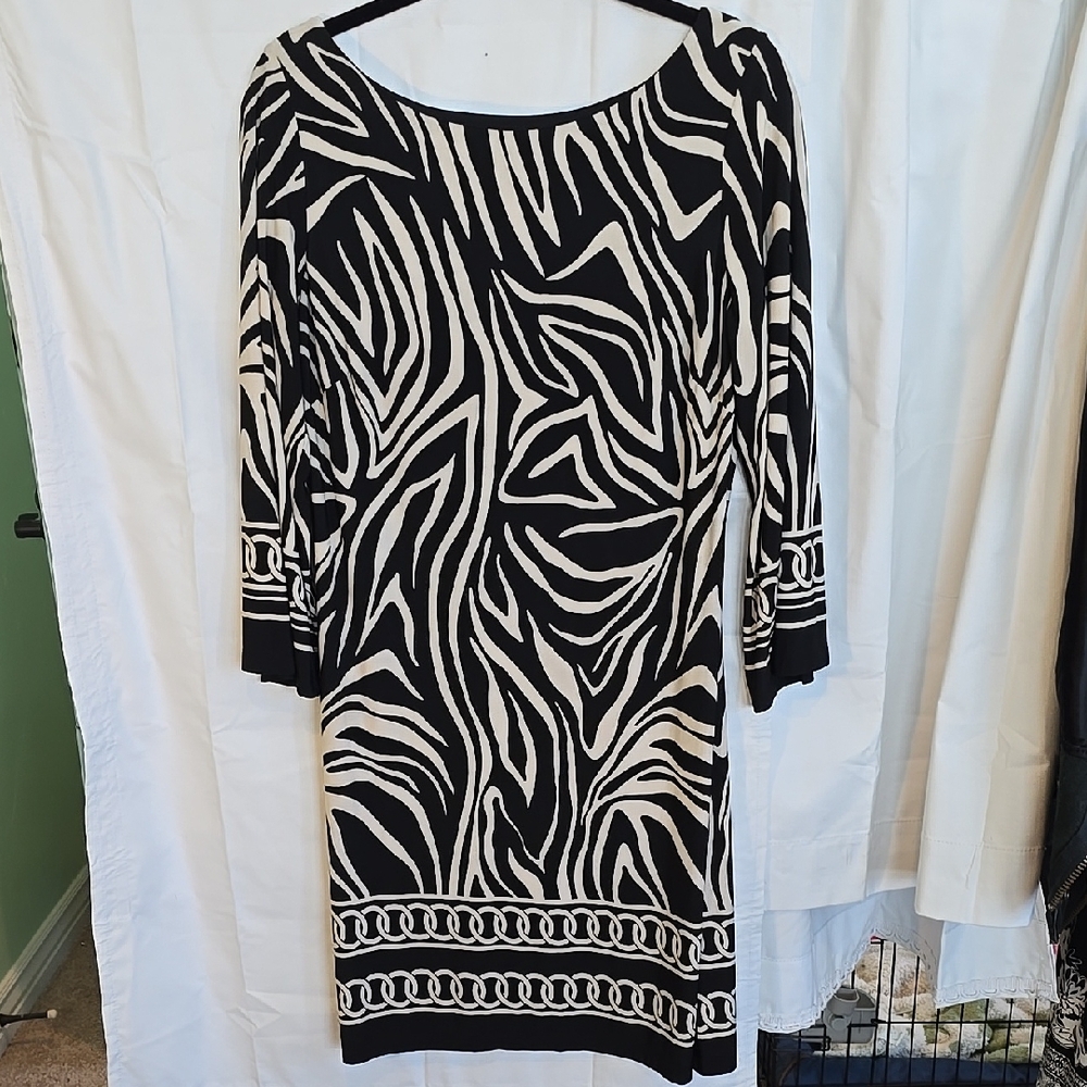 Black and White Zebra Print Dress